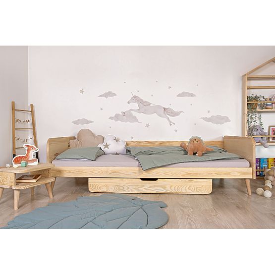 Rosnące łóżko Nell 2w1 - naturalne