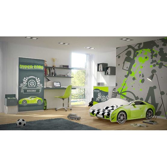 Łóżko samochodowe S-CAR - zielone