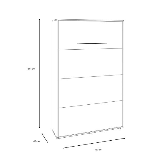 Łóżko składane KOBI VERTO 120x200 Szare 1 szt.