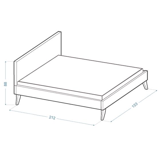 Tapicerowane łóżko HEAVEN 140 x 200 cm - Szare