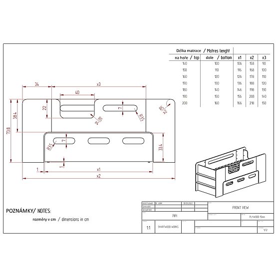 Łóżko z szufladą Thomas