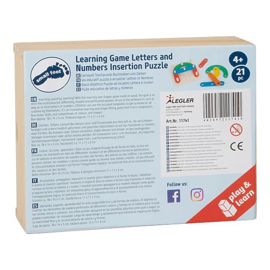 Mała gra logiczna stóp Litery i cyfry