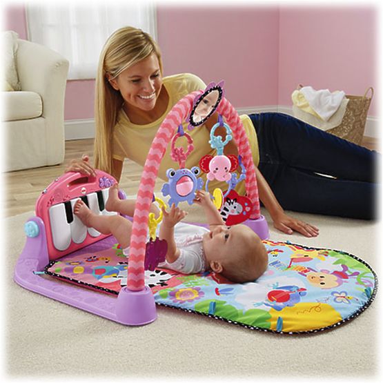 Mata edukacyjna Fisher Price Różowe pianinko