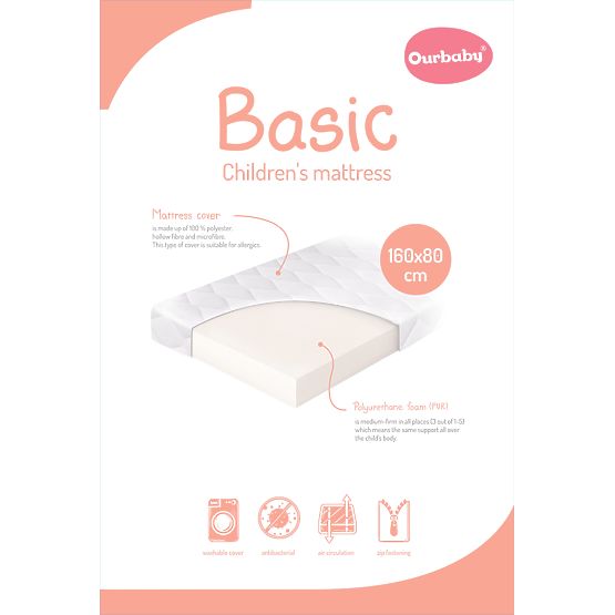 Materac piankowy BASIC - 160x80 cm