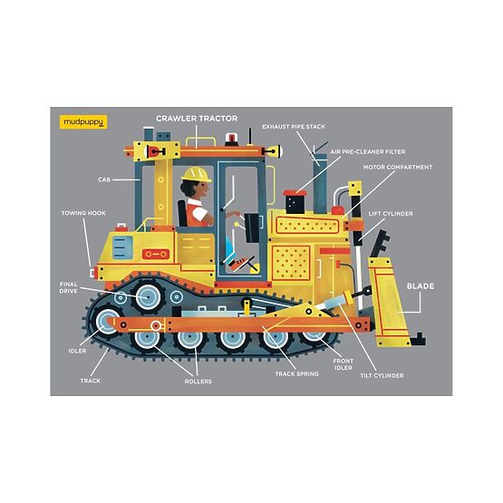 Mudpuppy Puzzle Buldożer 48 elementów
