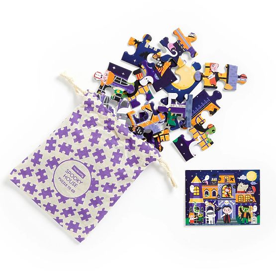 Mudpuppy Puzzle Nawiedzony Dom w materiałowym woreczku 36 elementów