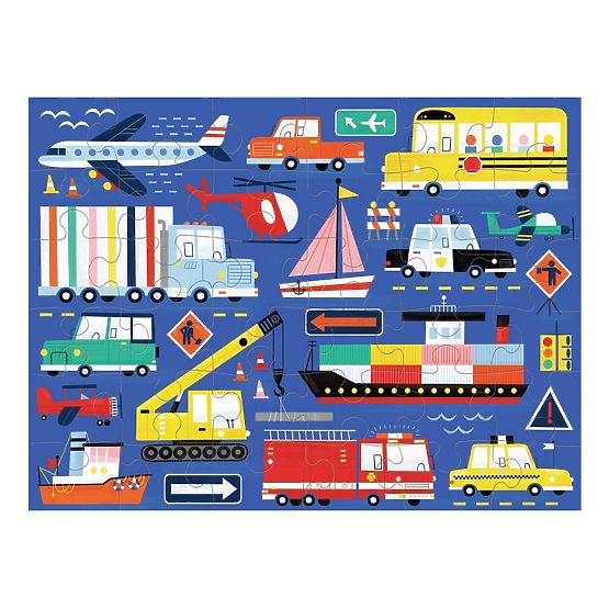Mudpuppy Puzzle Środki transportu w materiałowym woreczku 36 elementów