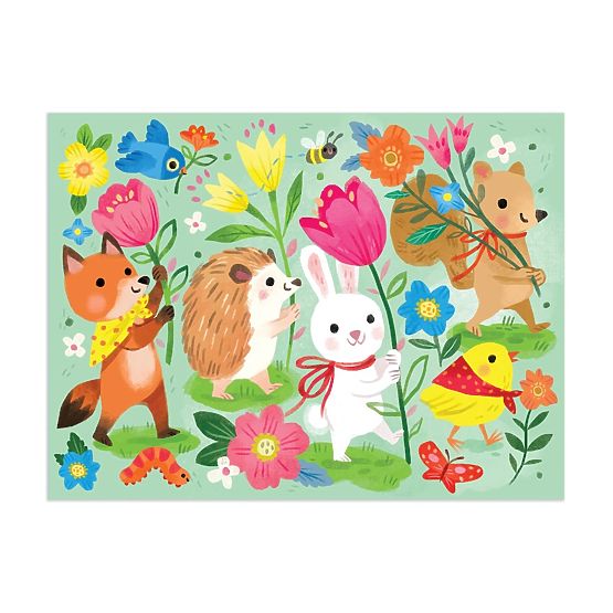 Mudpuppy Puzzle Wiosenny pochód w materiałowym woreczku 36 elementów