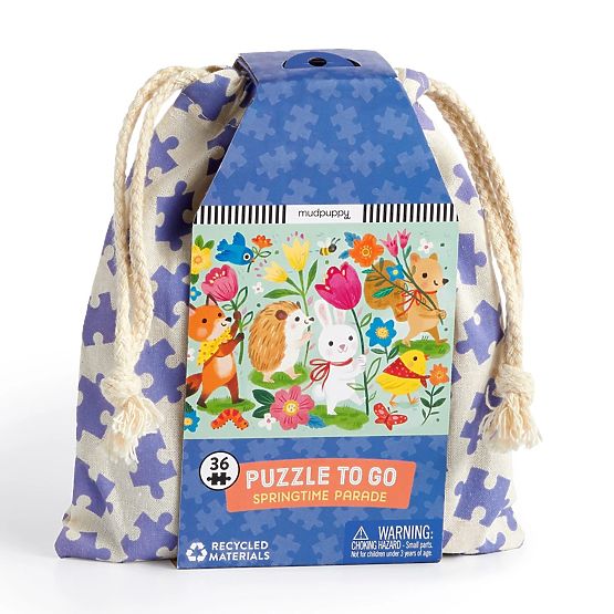 Mudpuppy Puzzle Wiosenny pochód w materiałowym woreczku 36 elementów