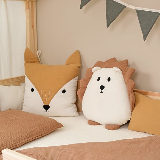 Muślinowa poduszka Ourbaby 35x35 cm - Lis