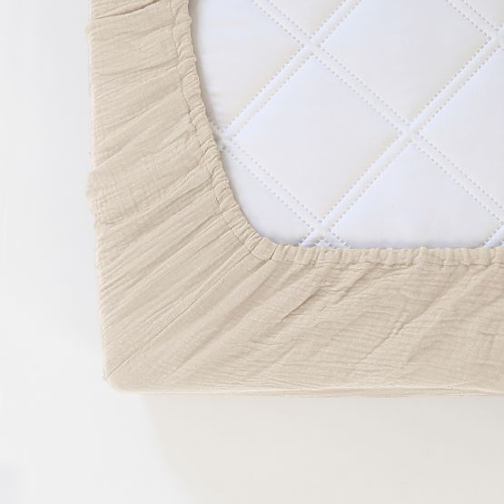 Muślinowe prześcieradło Ourbaby 200x90 cm - ecru
