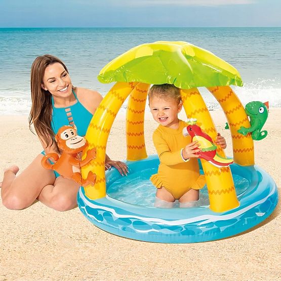 Nadmuchiwany dziecięcy basen wyspa z daszkiem INTEX 58417