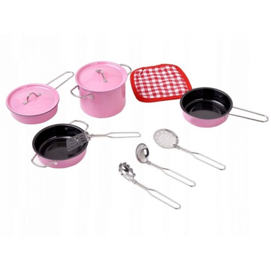 Zestaw naczynia do dziecięce kuchnia - różowa