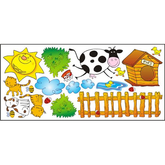 Naklejki na okno - Farma wzór 1 - 0,3 m2