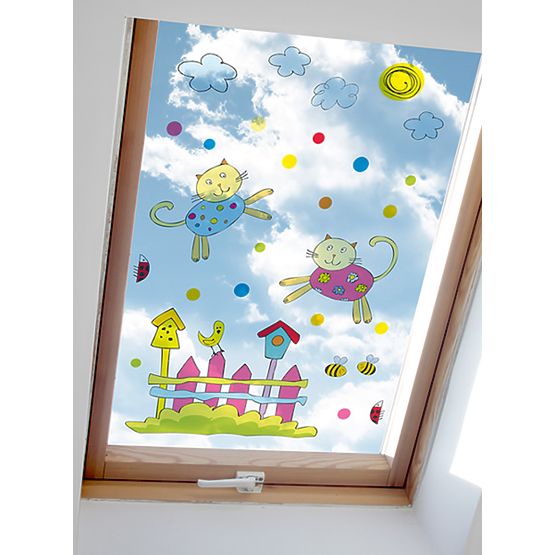 Naklejki na okno - Koty - 0,3 m2