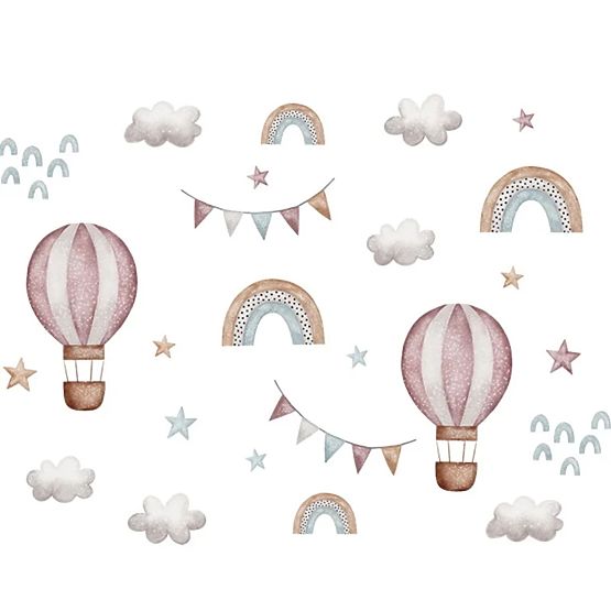 Naklejki na ścianę - Balony i chmurki