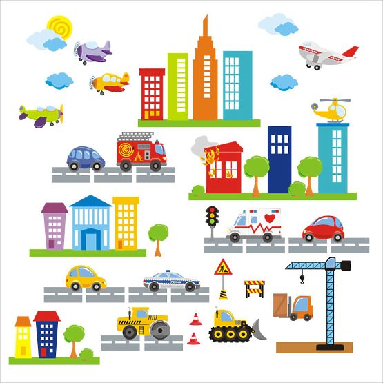 Naklejki na ścianę MIASTO