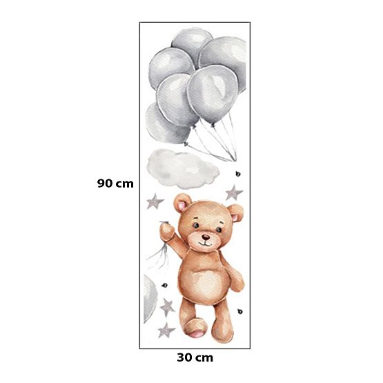 Naklejki na ścianę - Miś z balonikami