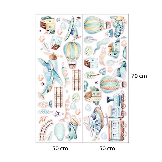 Naklejki na ścianę - Samoloty i balony