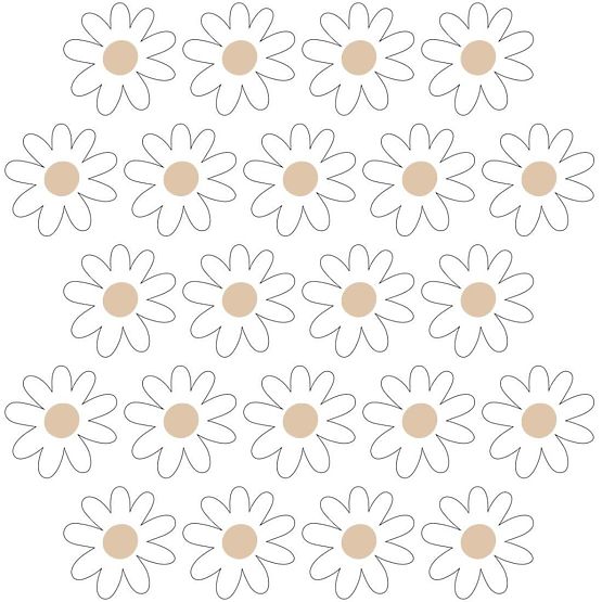 Naklejki na ścianę - stokrotki 22 szt.