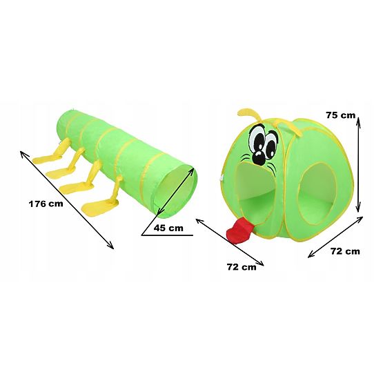 Namiocik + tunel stonoga 2w1