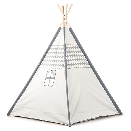 Namiot tipi dla dzieci - szaro-biały