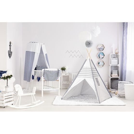 Namiot tipi dla dzieci - szaro-biały