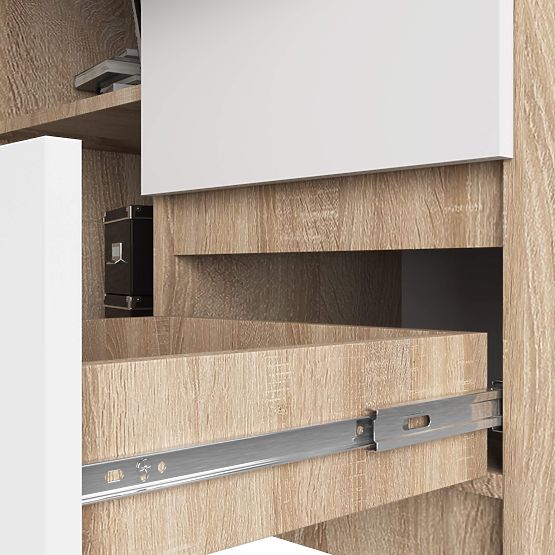 NAROŻNE BIURKO B16 CLP PRAWE PK SONOMA / BIAŁY