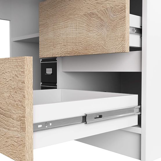 NAROŻNE BIURKO B20 CLP PRAWOSTRONNE PK BIAŁY / SONOMA