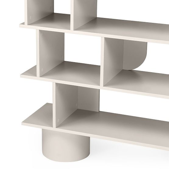 Niska półka Rangali, kaszmirowa, zaokrąglona