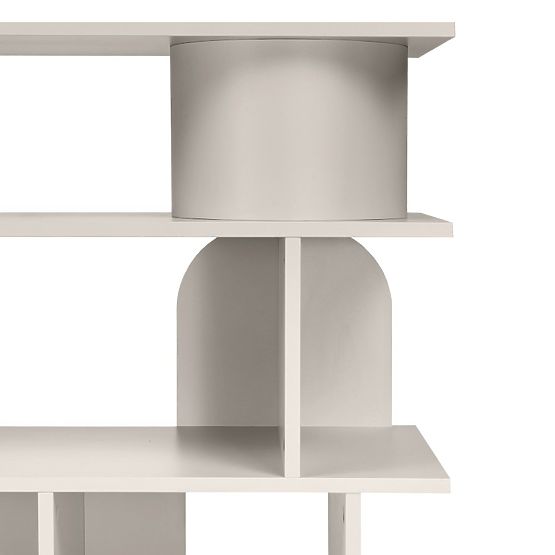 Niska półka Rangali, kaszmirowa, zaokrąglona