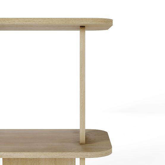 Niski regał Tulumo, zaokrąglony, Dąb Cremona Torro