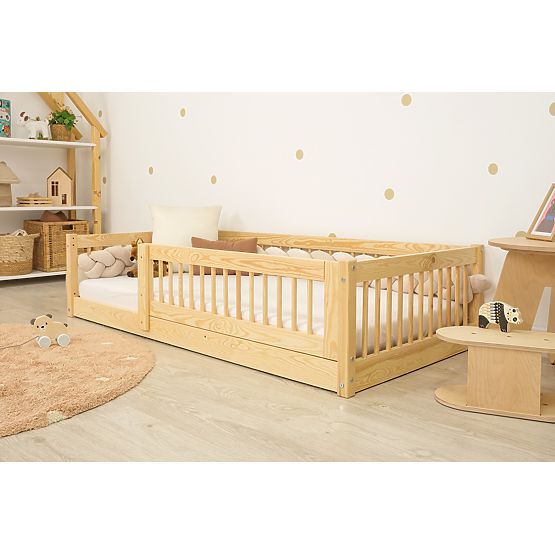Niskie łóżko dla dzieci Montessori Ourbaby Plus - naturalne