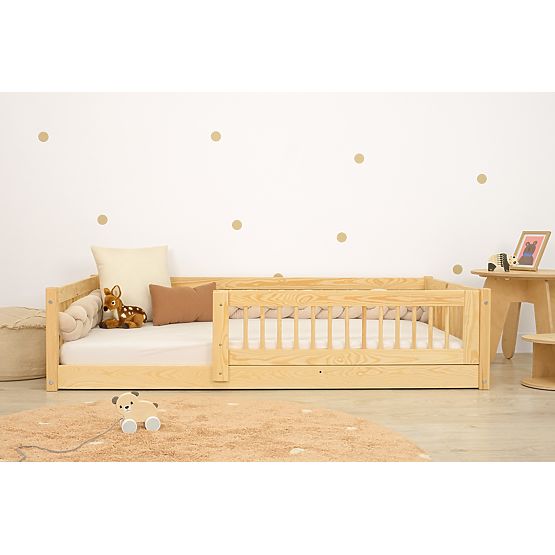 Niskie łóżko dla dzieci Montessori Ourbaby Plus - naturalne