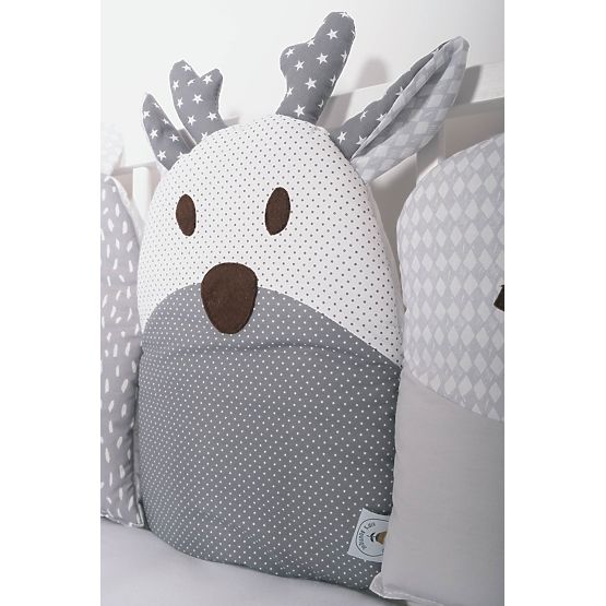 Ochraniacz modułowy do łóżeczka - szary