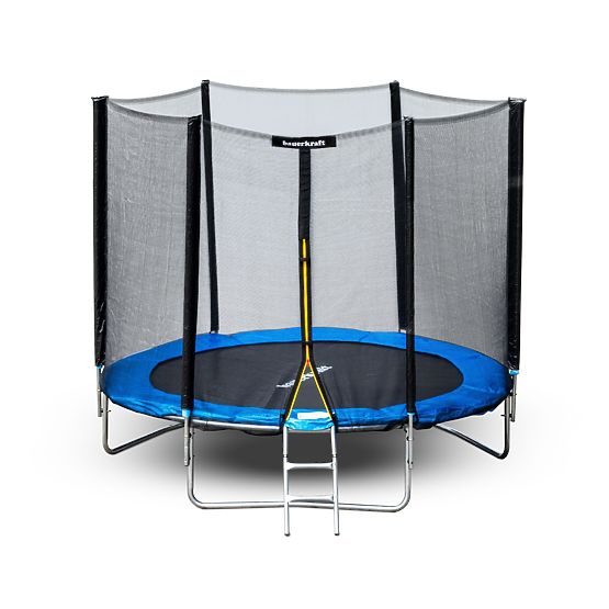 Ogrodowa trampolina z zewnętrzną siatką o średnicy 8 ft 244-252 cm + drabinka