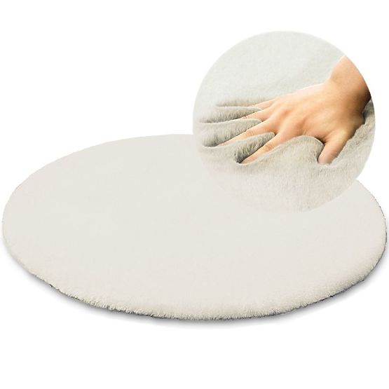 Dywan okrągły Królik - biały ecru