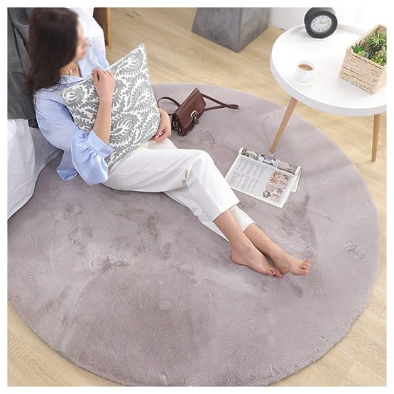 Dywan okrągły Królik - biały ecru