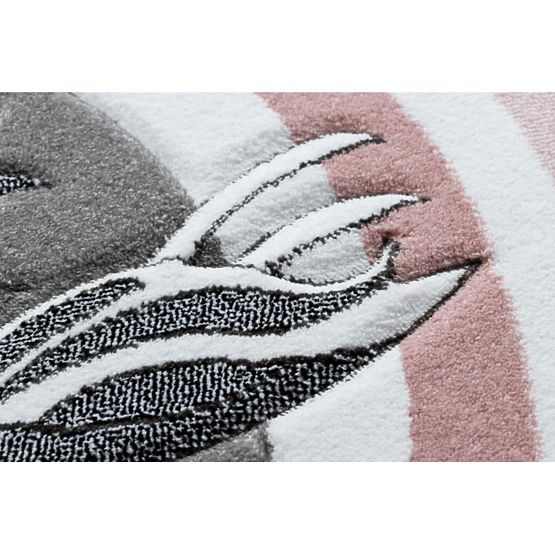 Okrągły dywan PETIT - Jednorożec - szary