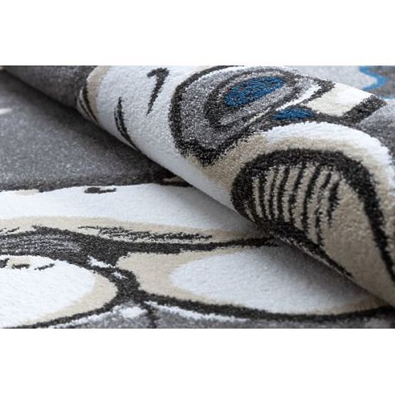 Okrągły dywan PETIT SŁONIK, GWIAZDY, szary