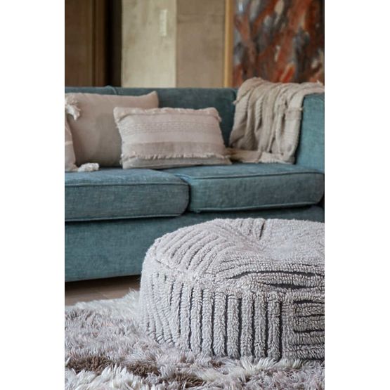 Okrągły pufowy worek fasolowy - Lorena Canals