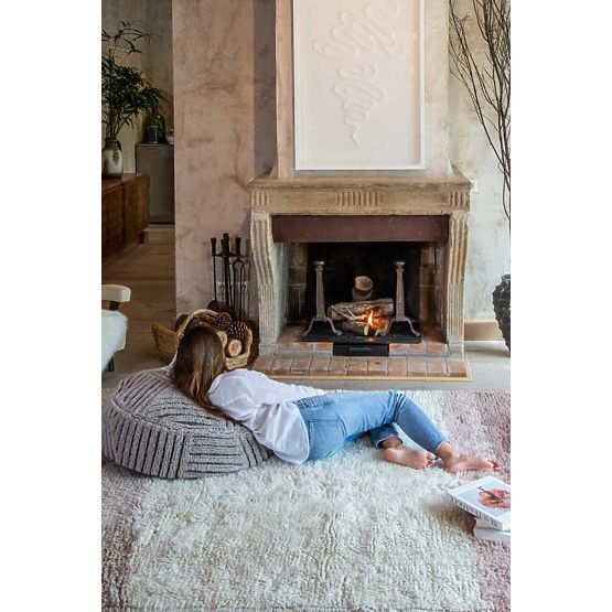 Okrągły pufowy worek fasolowy - Lorena Canals