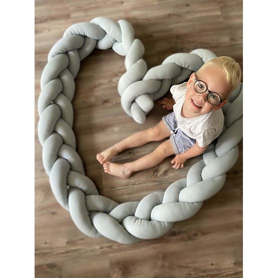 Osłona plecionki 360 cm - szara