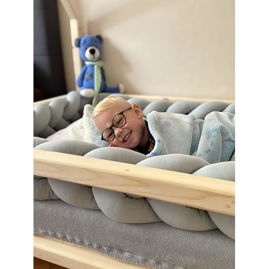 Osłona plecionki 360 cm - szara