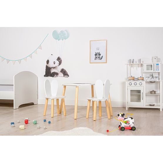 Ourbaby - Dziecięcy stolik i krzesełka z uszami królika