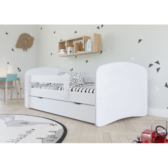 Łóżko dla dziecka z barierką Ourbaby - białe