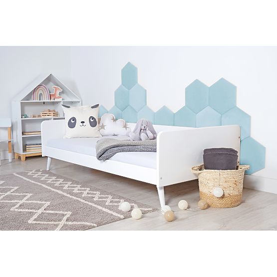 Panel tapicerowany sześciokąt - baby blue