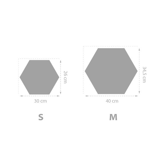 Panel tapicerowany Hexagon - szary