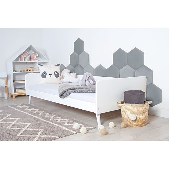Panel tapicerowany Hexagon - szary