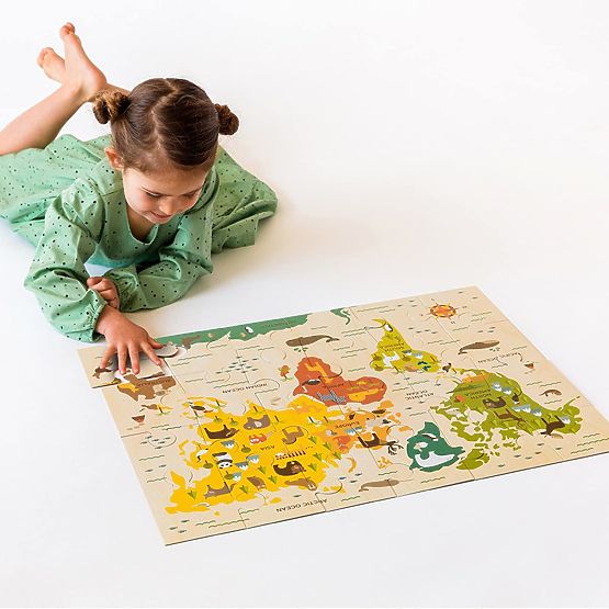 Petit Collage Floor puzzle nasz świat
